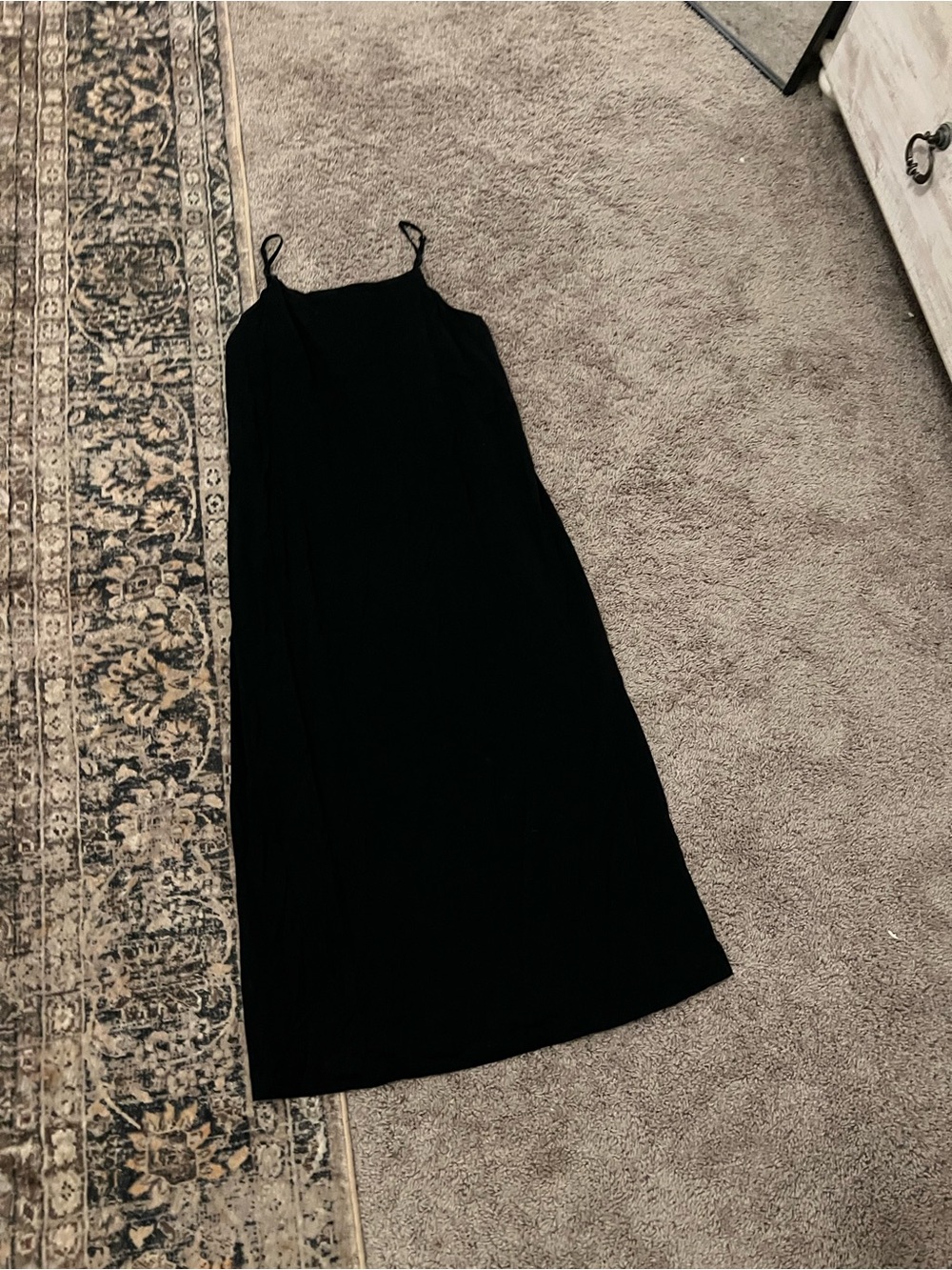 A new day Black Slip Dress with Spaghetti Straps - Women's